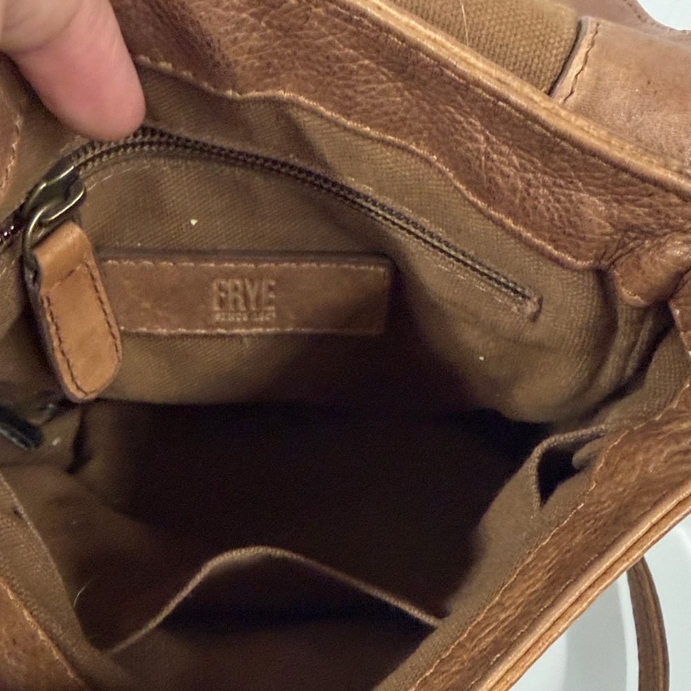 Frye Brown Leather Crossbody Bag with Stud Accents - Picture 7 of 7